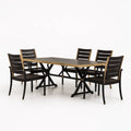 Set Tavolo da Pranzo in Alluminio e Composito con 4 Sedie