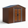 Capanno da Giardino in Metallo con Porte Intarsiate 200x150x180 cm