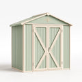 Casetta da Giardino in Resina Verde Chiaro e Beige