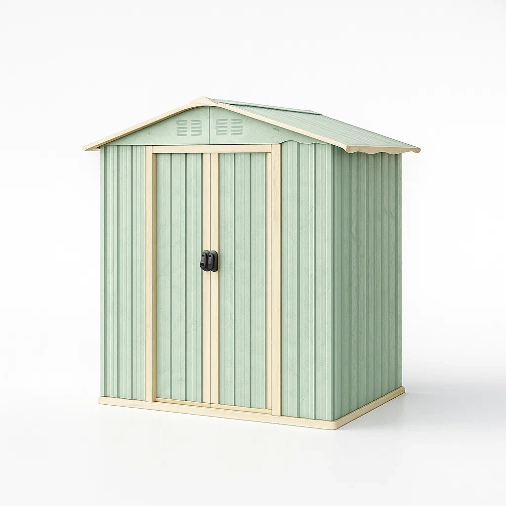 Capanno da Giardino in Resina Verde Chiaro 213x130x185 cm