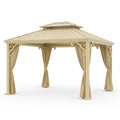Gazebo in Alluminio con Tende Laterali