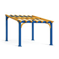 Pergolato da Giardino in Metallo e Legno 300x400 cm