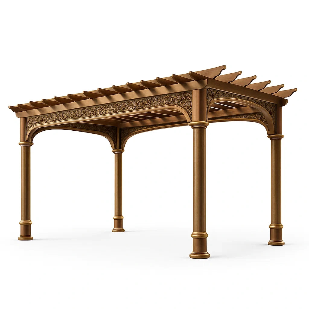 Pergola in Metallo Decorato Bronzo