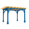 Pergolato da Giardino in Legno e Metallo Verniciato Blu