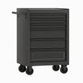 Carrello portautensili in acciaio nero, 6 cassetti con ruote