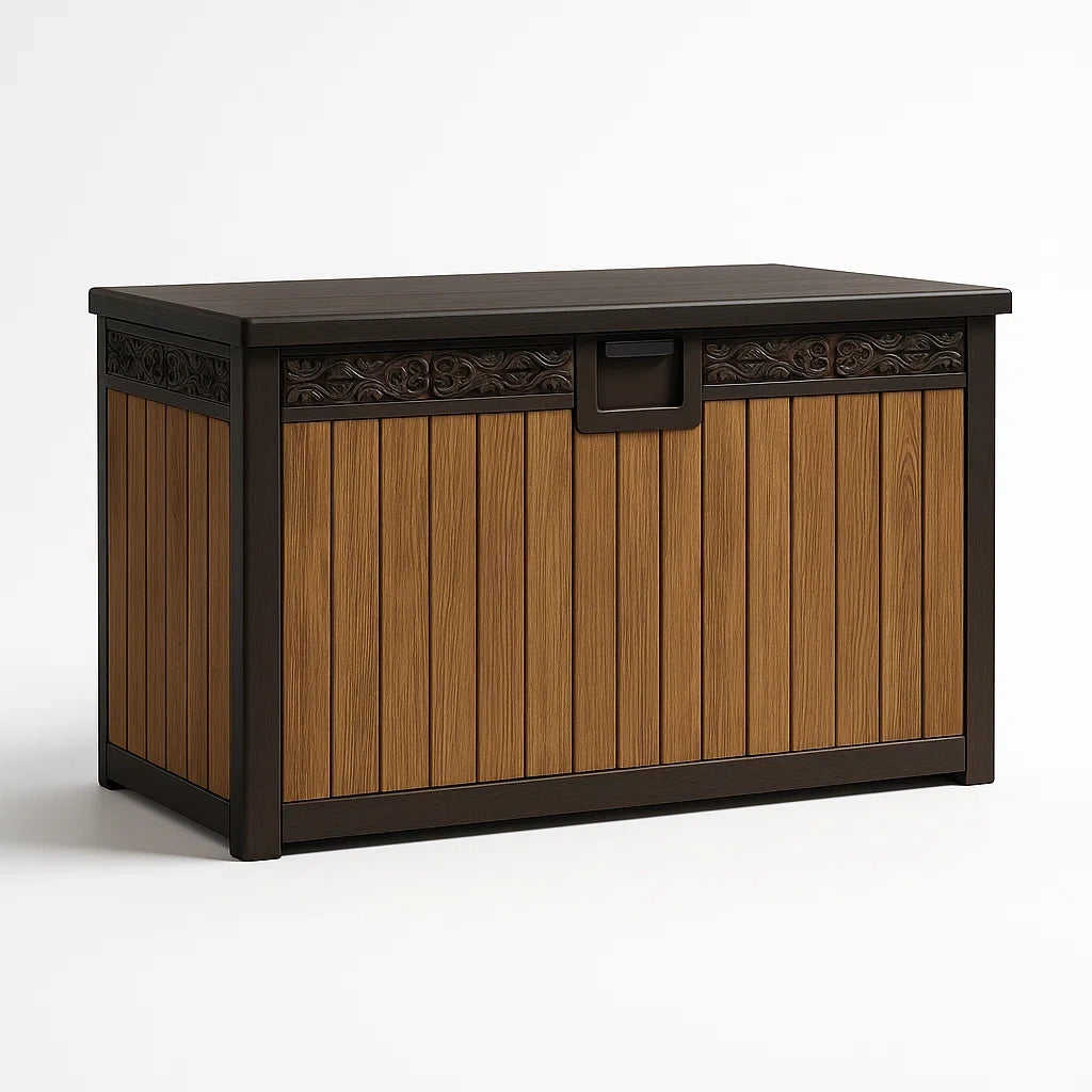 Cassapanca da Esterno in Legno Composito e Plastica Resistente