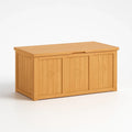 Cassapanca in Legno di Bamboo Inciso 90x40x45 cm
