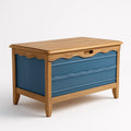 Cassapanca in Legno con Pannelli Blu