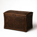 Cassapanca in Legno Intagliato Marrone