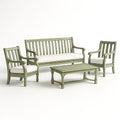 Set mobili giardino in legno con cuscini