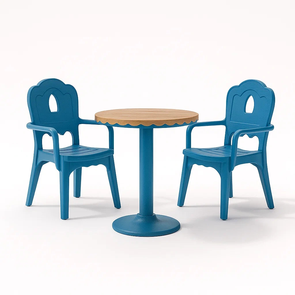 Set tavolo e sedie in plastica Blu per esterno