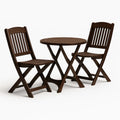 Set da Giardino Tavolo e Sedie Pieghevoli in Legno Massiccio