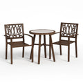 Set da Giardino in Legno con Tavolo Rotondo e Sedie